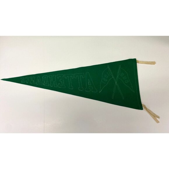 VTG 1951 Catholic High School Baton Rouge, Louisiana - "ATTENDANCE" Felt Pennant - Picture 2 of 8
